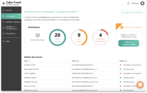 Onglet Statistiques Cyber Coach